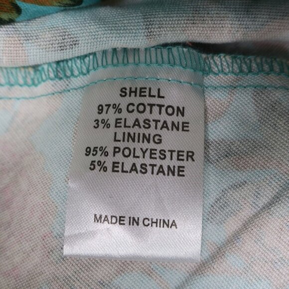 Lindy Bop Ophelia Retro Pin Up Turquoise Floral Fit and Flare Swing Dress Medium - Picture 9 of 9